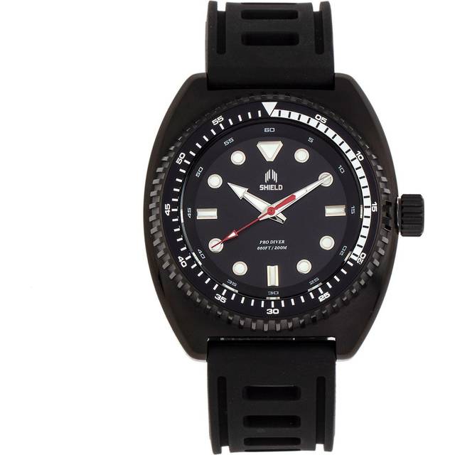 Shield Dreyer Mens Diver Strap Watch - Black Stainless Steel - One Size