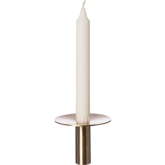 Ljusstake, 7 cm, borstad metall - Borstad metall