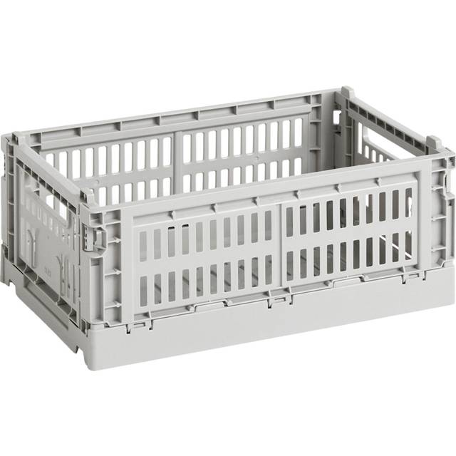 HAY - Colour Crate Recycled S - hellgrau/LxBxH 26,5x17x10,5cm/faltbar/stapelbar - light grey (10.5 x 26.5 x 17.0cm)