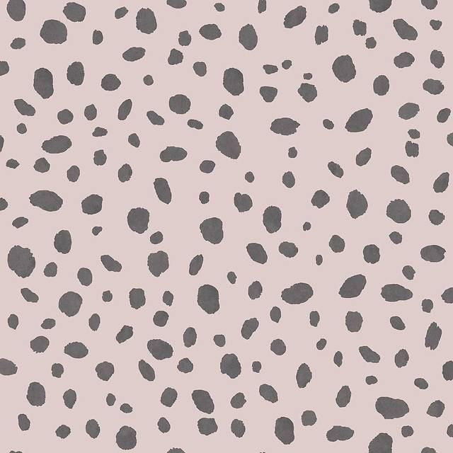 Dalmatian Dots Wallpaper Holden Animal Print Black Pink Trendy Contemporary