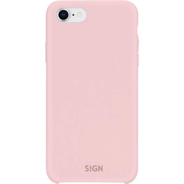 SiGN Liquid Silicone skal till iPhone 7 & 8/SE 2 - Rosa