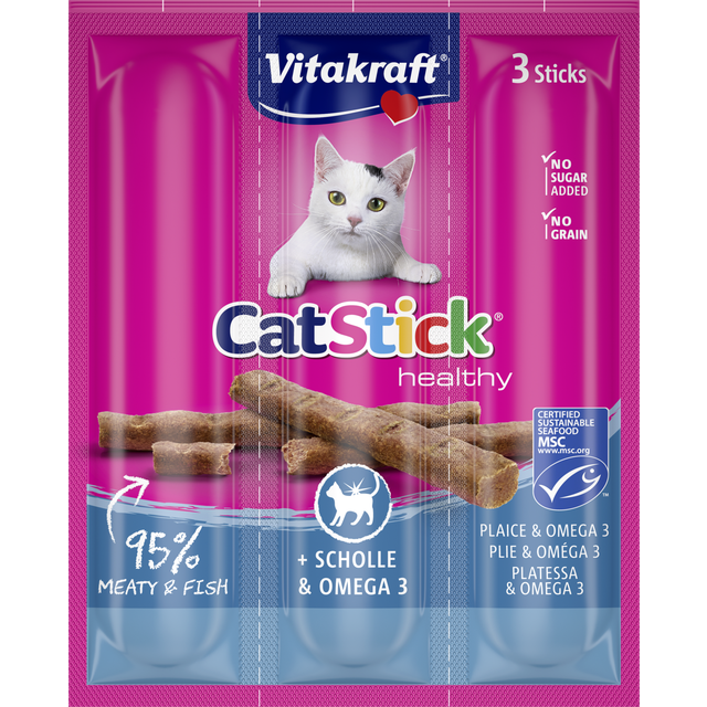 Vitakraft CatSticks Mini spätta & Omega3 6 g x 3 st
