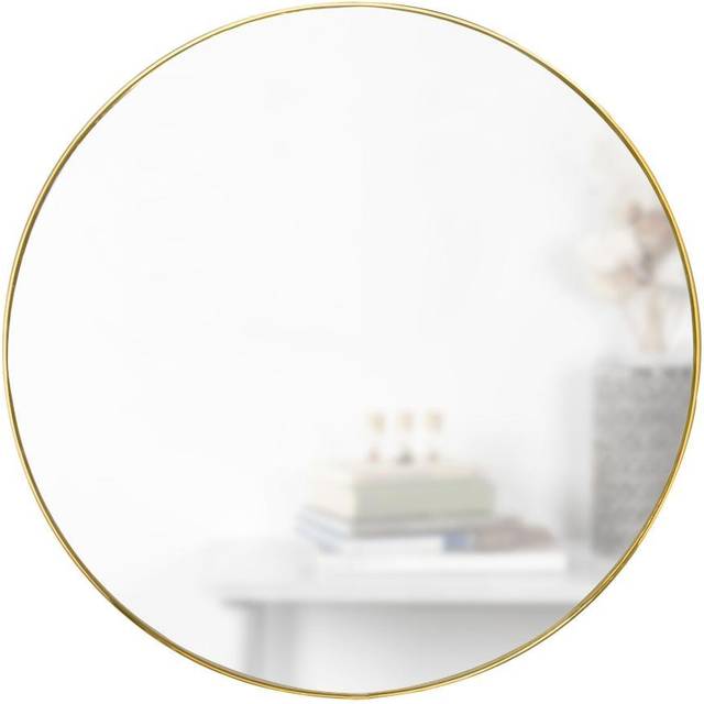 Umbra Hubba Wall Mirror - Brass (86cm H x 86cm W)