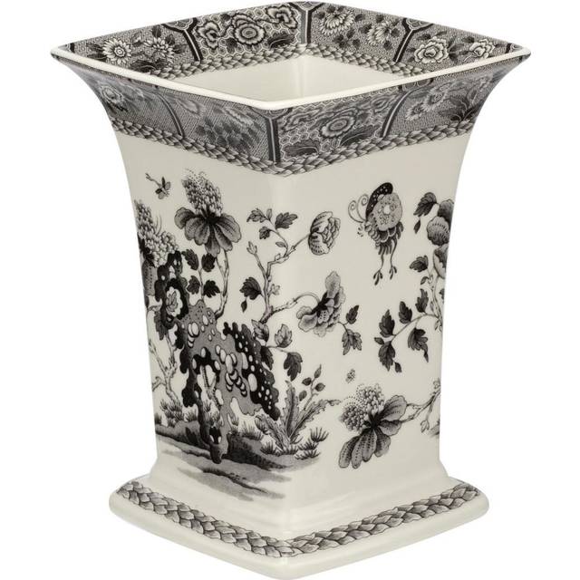 Spode Heritage 8.75 Inch Square Vase (India) - Floral Pattern, Porcelain Giftware for Home DÃ©cor, Table Centerpiece DÃ©cor for Home, Living Room, and