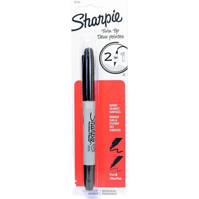 Sharpie Fine/Ultra Fine Twin-Tip Permanent Marker Carded-Black