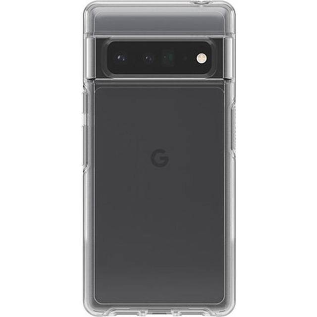 OtterBox Symmetry Clear skal för Pixel 6 Pro, stöttåligt, fallsäkert, skyddande tunt skal, testad till militärstandard x3, antimikrobiellt skydd, Klar
