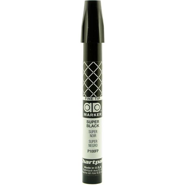 AD Marker The Original Chartpak  Fine Point  Super Black  1 Each (P100