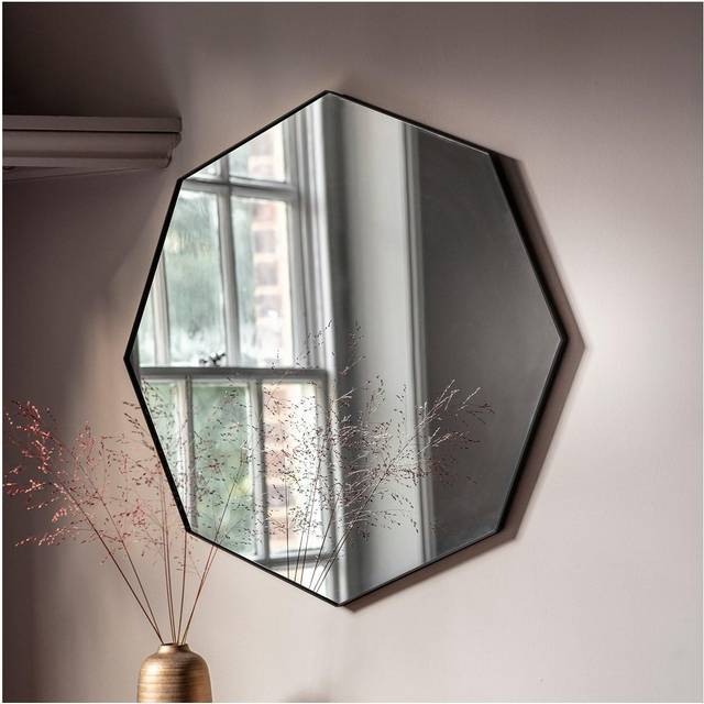 Gallery Bowie Octagon Mirror, 80x80cm, Black
