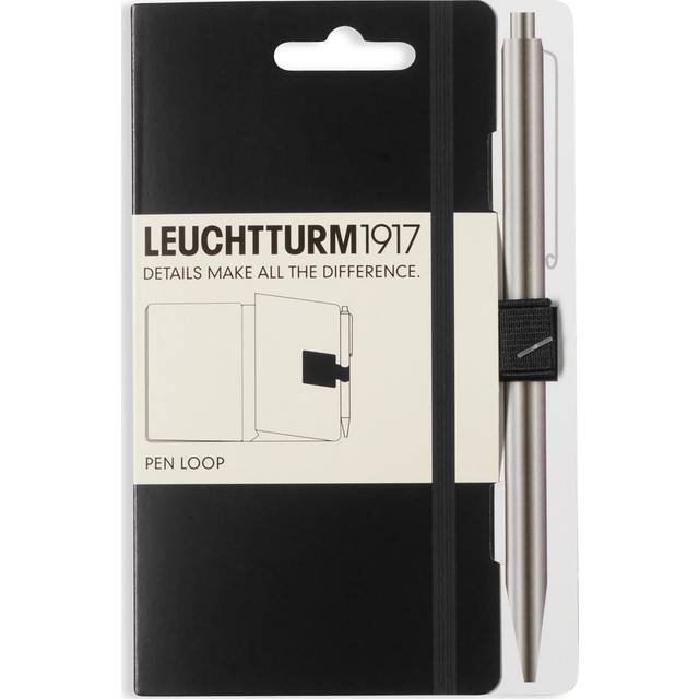 Leuchtturm Pen Loop – svart självhäftande pennhållare till anteckningsböcker - Svart