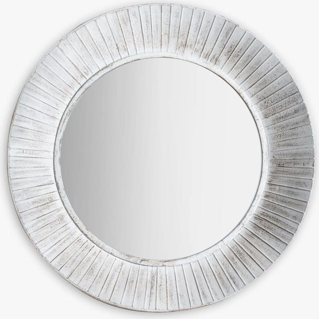 Crossland Grove Ramliant Round Wall Mirror - 810mm, Cream