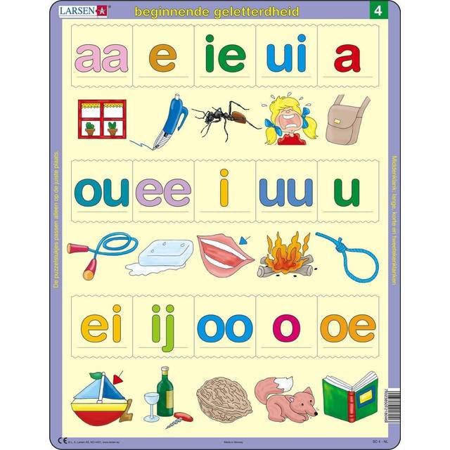 Frame Jigsaw Puzzle - Beginnende geletterdheid 4 (in Dutch)