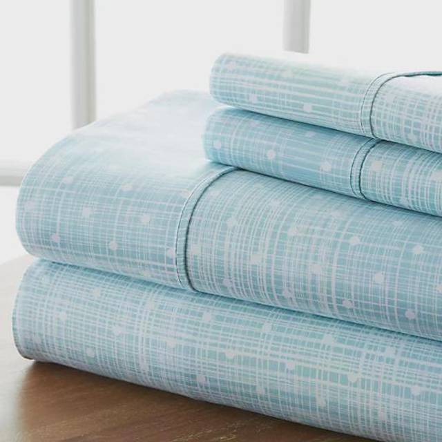 Linen Market 4 Piece California King Bedding Sheets Set (Aqua Polka) - Sleep Better Than Ever with These Ultra-Soft & Cooling Bed Sheets for Your Cal