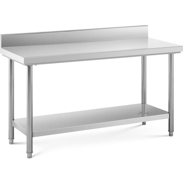 Stainless Steel Work Table Kitchen Table Prep Table 150x60 cm 159 kg Upstand