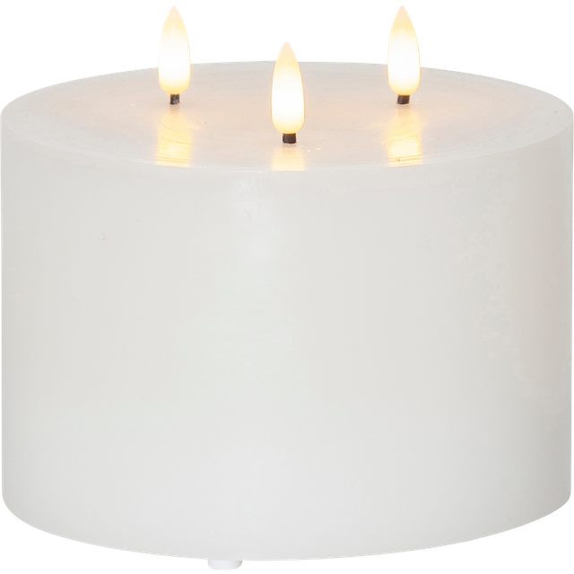 Star Trading LED Blockljus Flamme 15x13cm Vit 3 Lågor