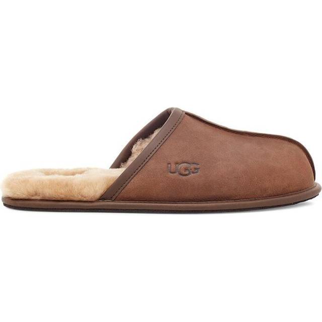 UGG® Scuff Slipper for Men in Brown, Size 9, Leather/Wool - Tan