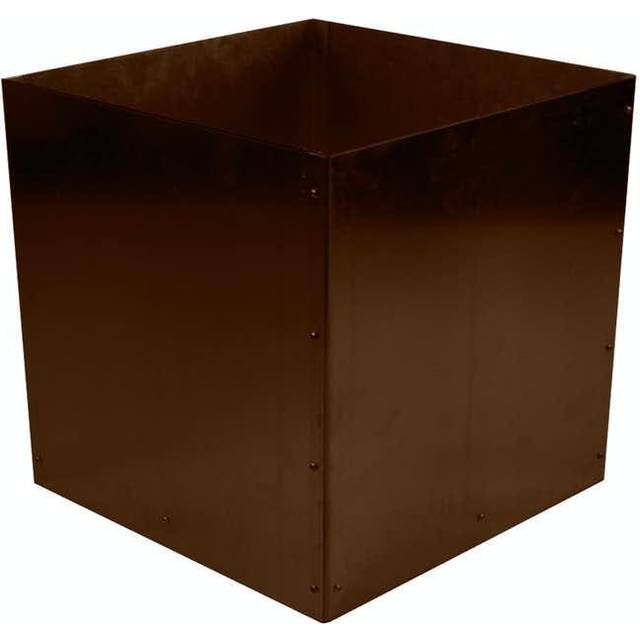 Kruka Corten med botten 60x60x55cm