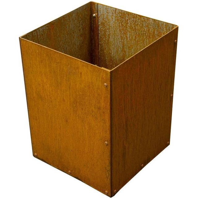 Kruka Corten med botten 30x30x40cm
