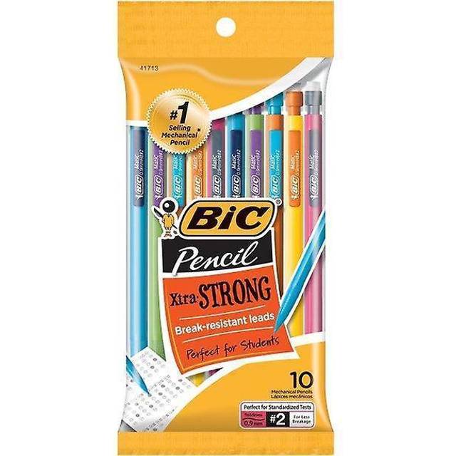 BIC Xtra-Strong Mechanical Pencil  Colorful Barrel  Thick Point (0.9mm)  10-Count