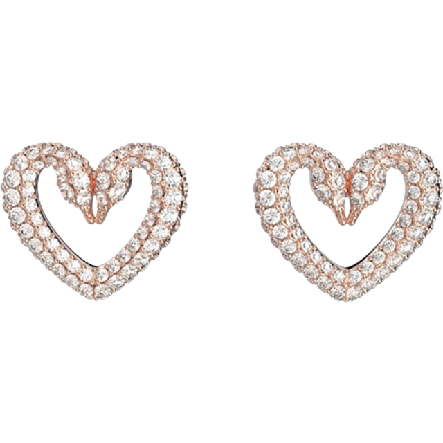 Una Heart stud earring Rose-gold tone plated 5628659
