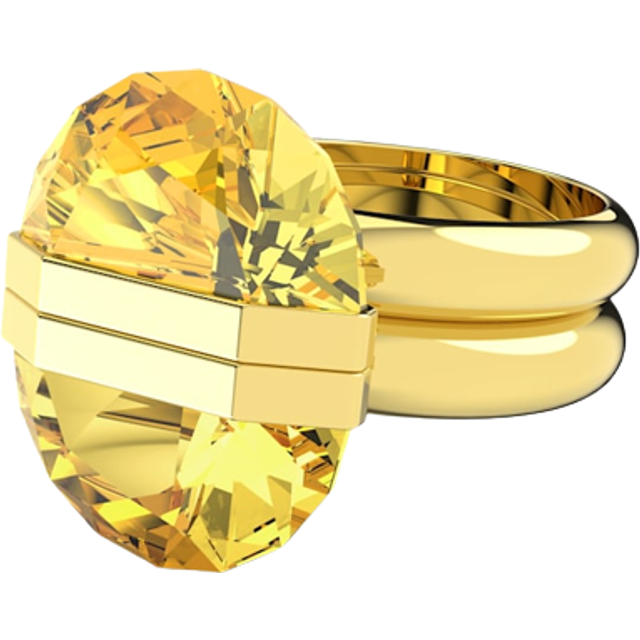 Lucent ring, Magnetic closure, Yellow, Gold-tone plated - 52