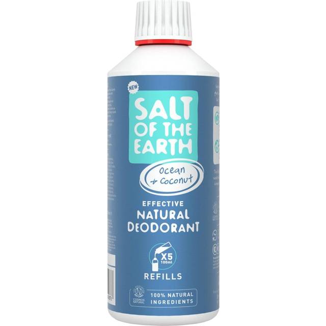 Salt Of the Earth Natural Deodorant Spray Refill, Ocean & Coconut - Vegan, Long Lasting Protection, Leaping Bunny Approved, Made in the UK, 500 ml