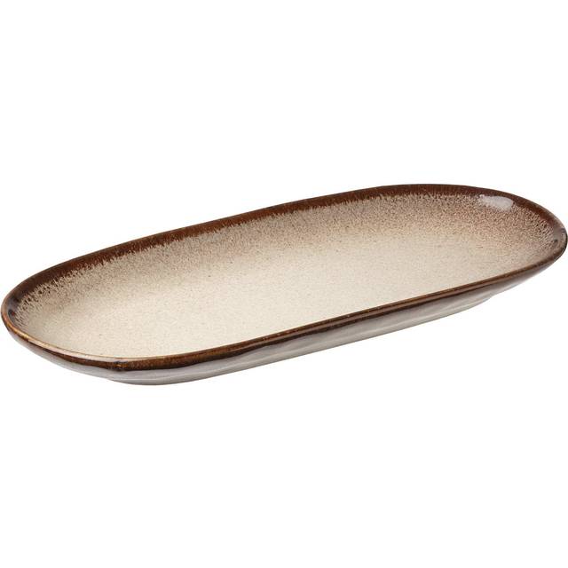 Aida Søholm Sonja tallrik oval 12,3x25,5 cm Brown - Brun