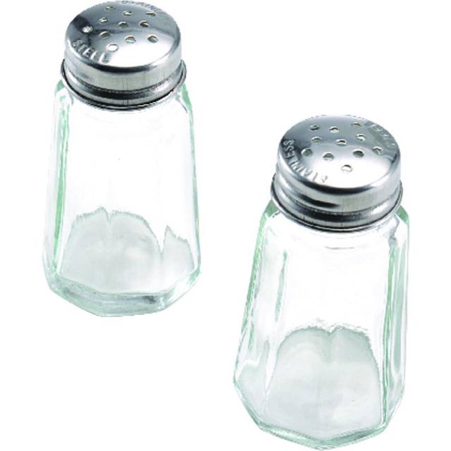Lifetime Brands Salt & Pepper Set 1 Oz clear glass