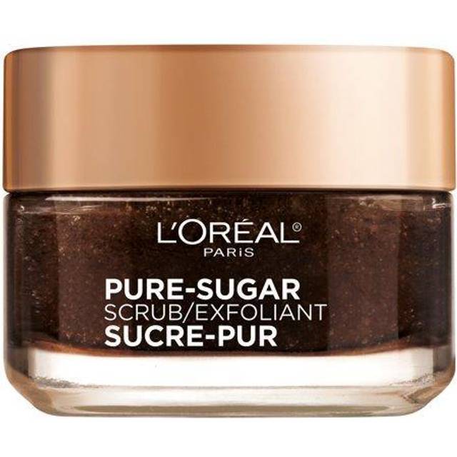 L'oreal Paris Skin Care Pure Sugar Face Scrub With Kona Coffee To Instantly Resurface & Energize for Soft Glowing Skin  1.7 Ounce