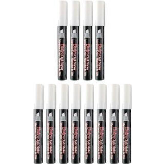 Uchida of America UCH4830-12 Marvy Bistro Single White Marker Chisel Tip - 12 Each