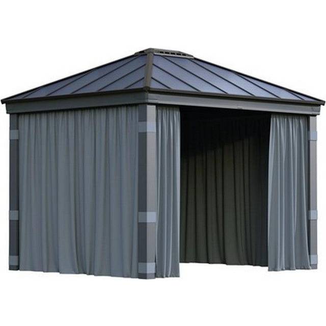 Palram Canopia Dallas 3.6 x 4.2m Gazebo Curtain 4 Pack - Grey - 0.1 x 409 x 212cm