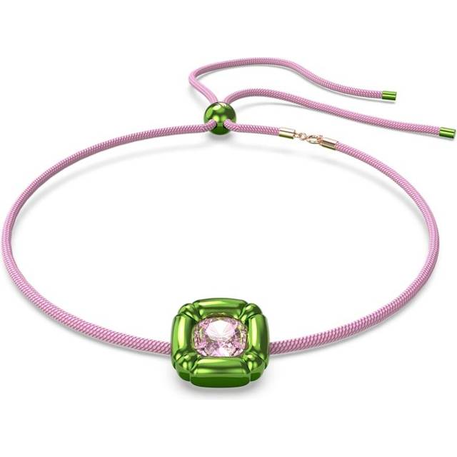 Dulcis necklace, Cushion cut, Green