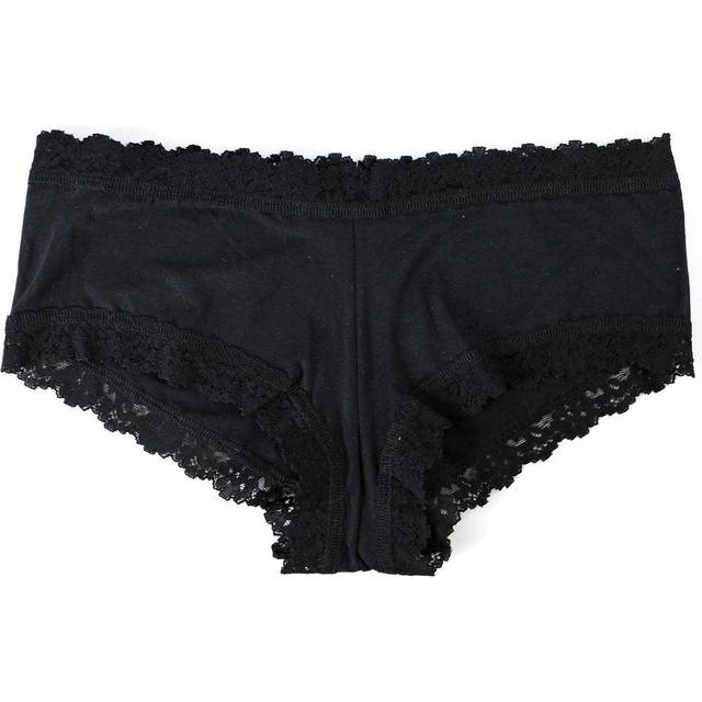 Low-Rise Organic Cotton Boyshorts - BLACK - Small