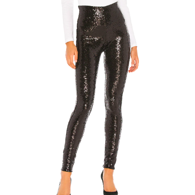 Sequin Legging in Black - S