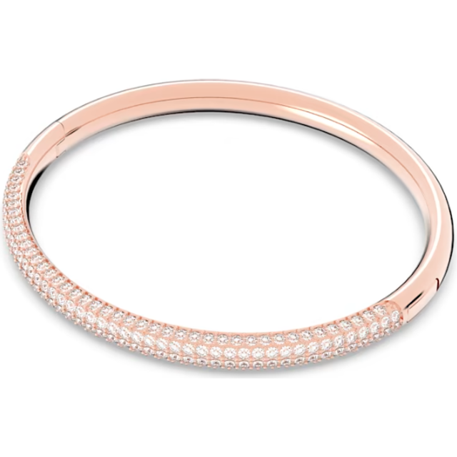 Swarovski Stone Rose Gold Tone Half Pave Bangle 5032849