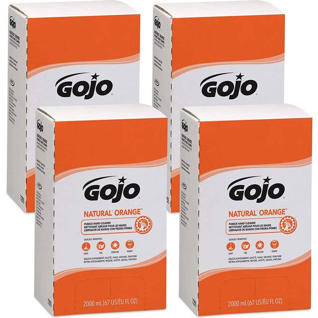 GOJO NATURAL ORANGE Pumice Hand Cleaner  2000 mL Quick Acting Lotion Hand Cleaner with Pumice Refill PRO TDX Dispenser (Pack of 4) - 7255-04