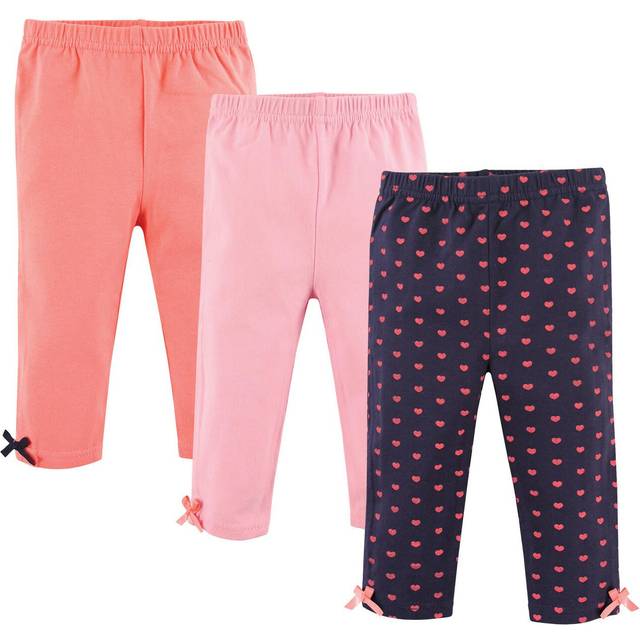 Hudson Baby Unisex Baby Cotton Pants and Leggings Hearts  2 Toddler