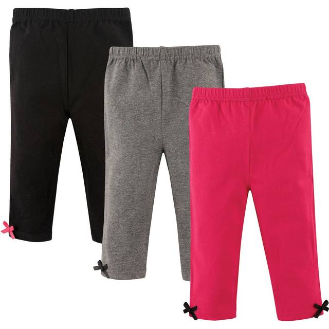 Hudson Baby Unisex Baby Cotton Pants and Leggings Rose Black  4 Toddler