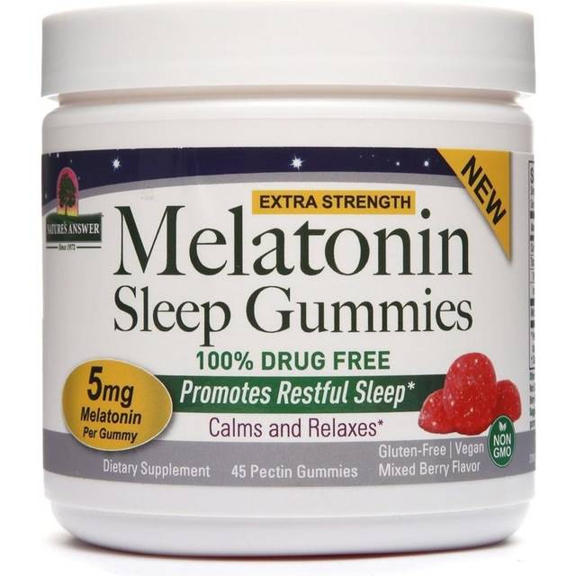 Nature&#39;s Answer Melatonin Sleep Gummies Mixed Berry 45 Gummies