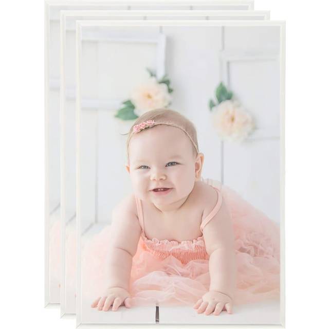 Photo Frames Collage 3pcs for Table Silver 21x29.7cm mdf Vidaxl