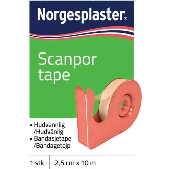 Scanpor, häfta vid stomi, 10 m x 2,5 cm, med hållare 1 styck