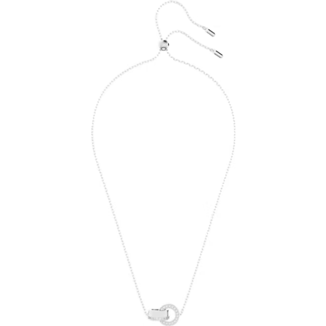 Swarovski Hollow Pendant Small White Rhodium Plated Necklace 5636497