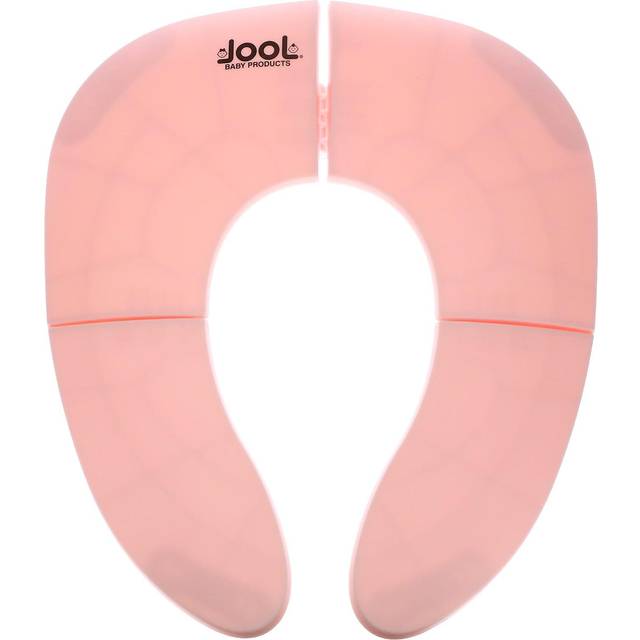 Jool Baby Folding Travel Potty Seat for Toddlers  Fits Round & Oval Toilets  Non-Slip Suction cups  Includes Free Travel Bag (Pink)