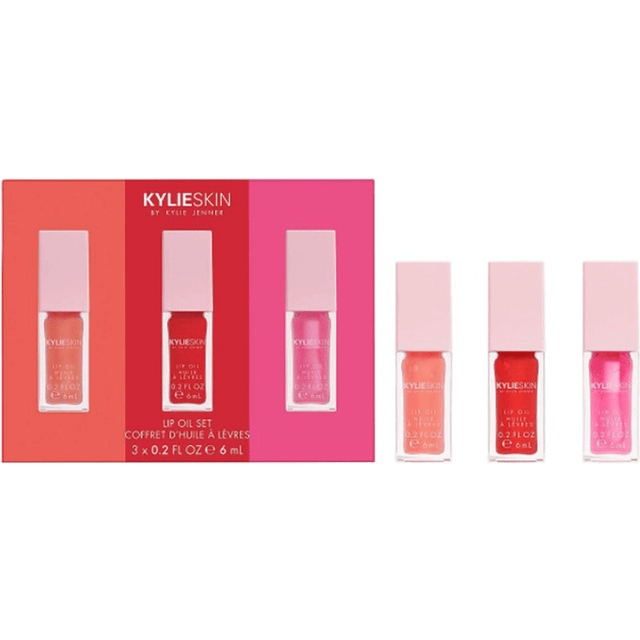 Kylie By Jenner Peach/red/purple Lip Oil Set 1 Size 113g - Peach/Red/Purple