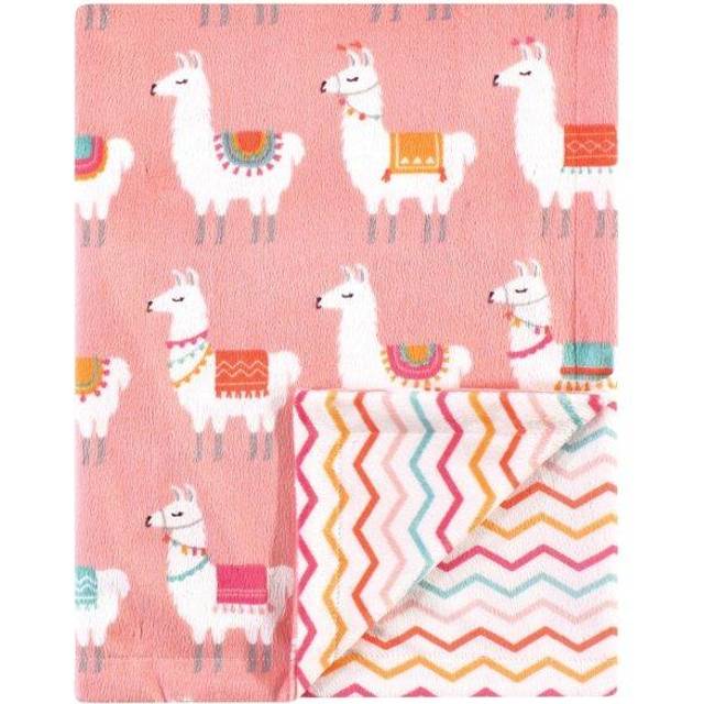 Hudson Baby Unisex Baby Plush Mink Blanket  Llama  One Size