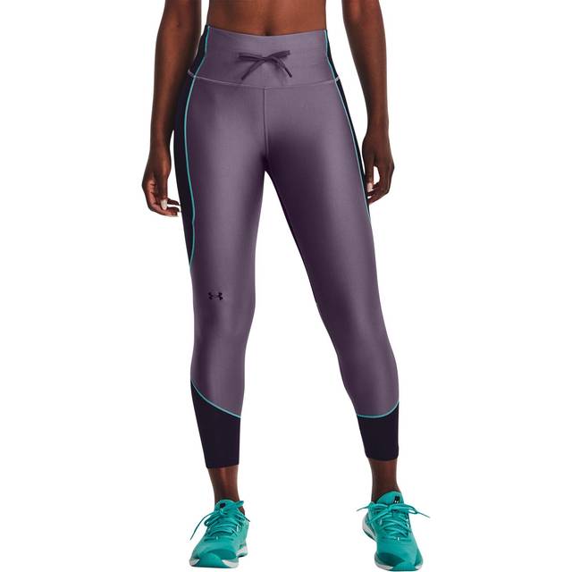 Under Armour Womens HeatGear No-Slip Waistband Ankle Legging Size: Medium, Colour: Purple