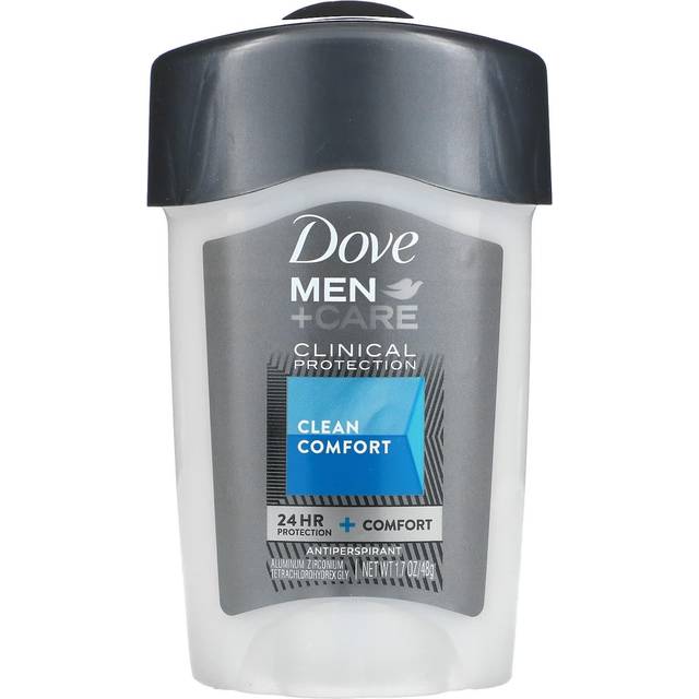 Dove Men+Care Clinical Antiperspirant Deodorant Stick, Clean Comfort, 1.7 oz