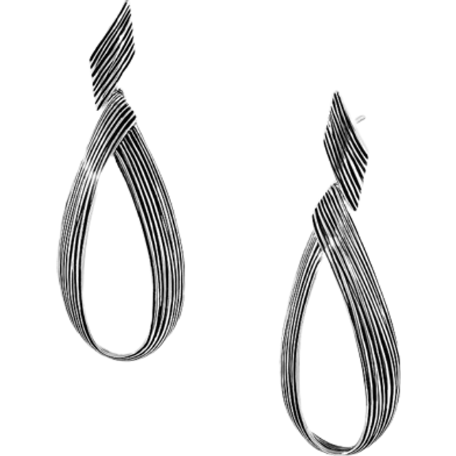 John Hardy Bamboo Silver Drop Earrings