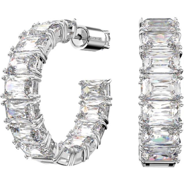 Swarovski Creolen Matrix Baguette 5612673 - silber