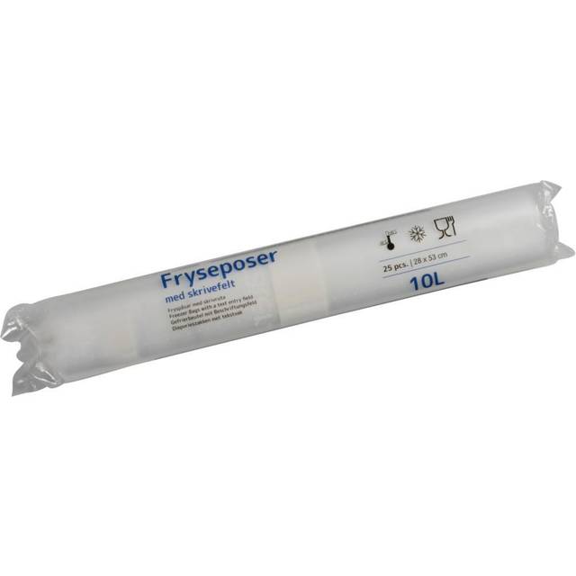 Plastpåse frys LLD - 10L 280x530mm 34my m skrivf - 25 st