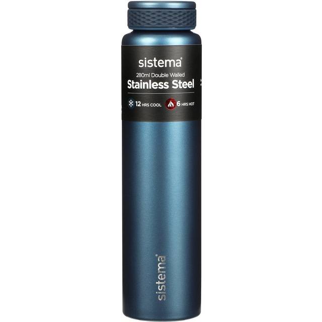 Sistema Hydrate rostfritt stål vattenflaska 280 ml BPA-fri dubbelvägg vakuumisolerad metall vattenflaska håller vätska varm och sval blandade färger